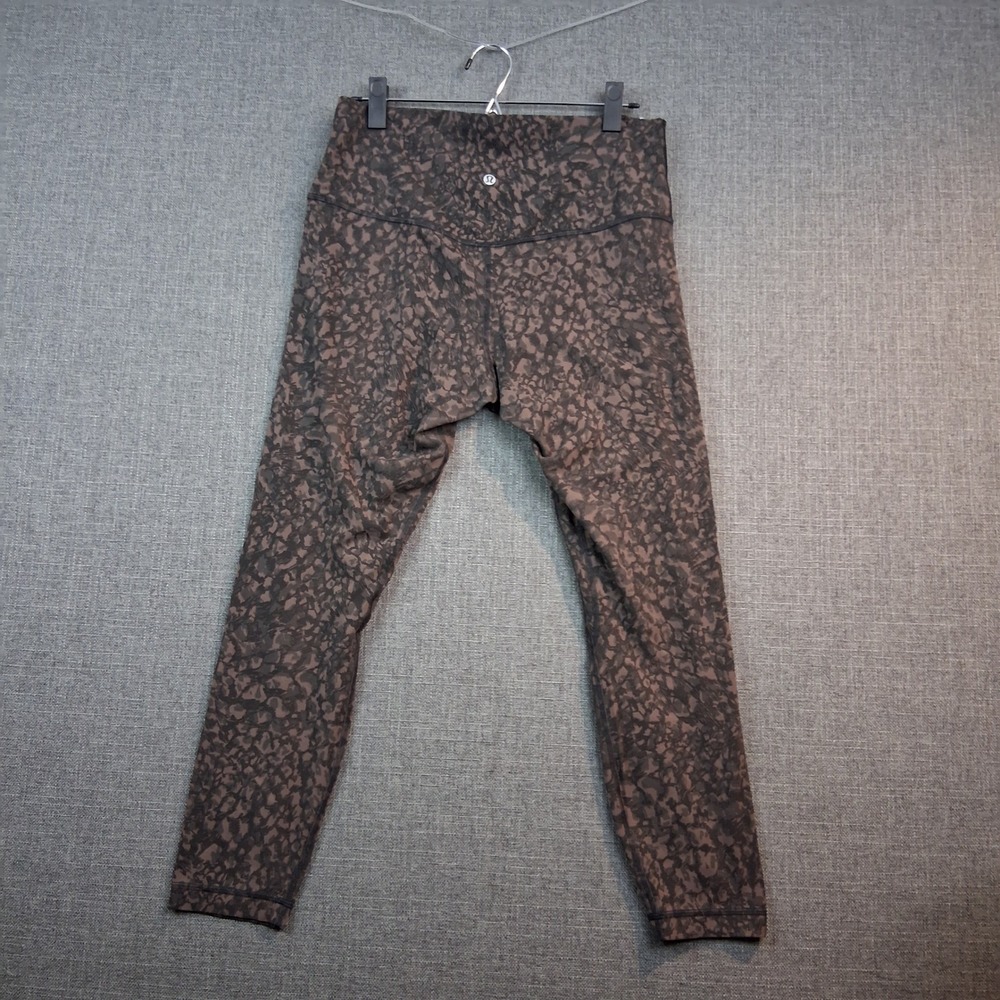 Lululemon Align High-Rise Pant 25 Brown Black Leopard Camo Leggings Size 6